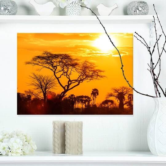 Designart - Orange Glow of African Sunset